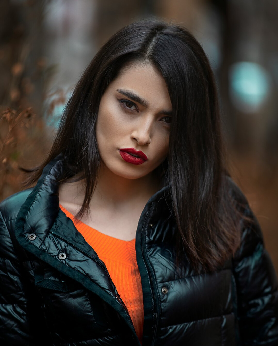 Portrait of a professional woman with dark hair